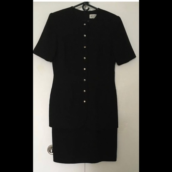 Kasper A.S.L.Midi Dress 8🌟Logo Buttons Front Career Workwear Officially Classic - Picture 8 of 13